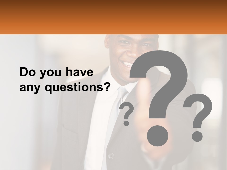 A Man In A Suit Giving A Thumbs Up PowerPoint Template