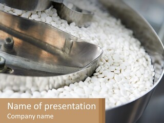 A Large Pot Filled With Lots Of White Beans PowerPoint Template