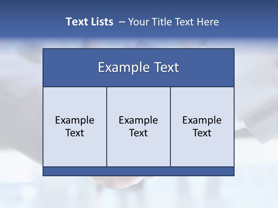 Two People Shaking Hands In Front Of A Group Of People PowerPoint Template