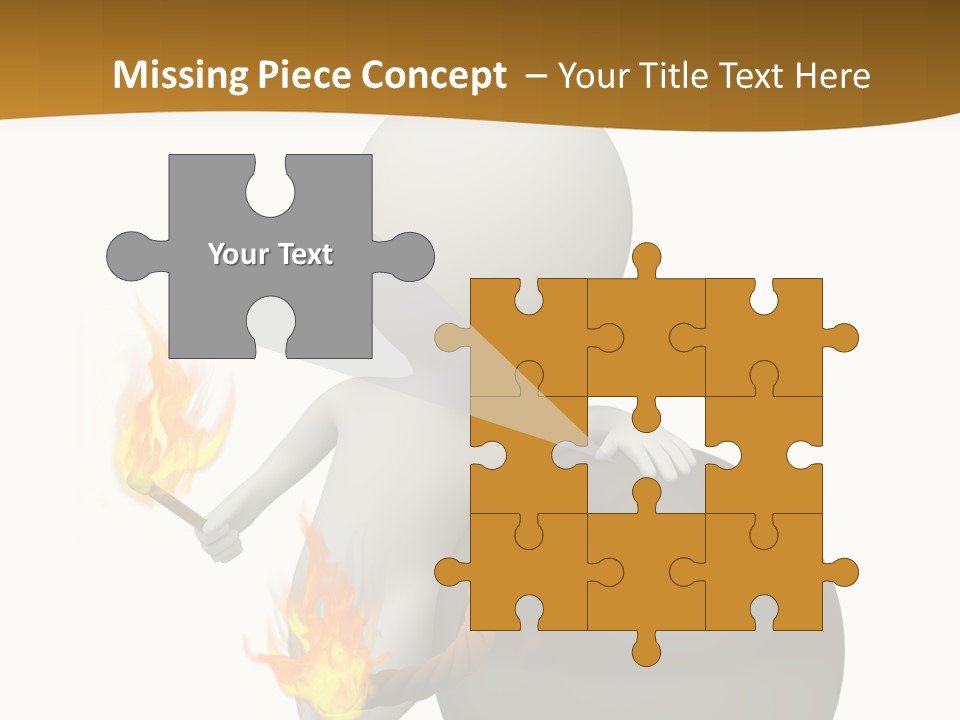 A Person Sitting On A Ball With A Fire In It PowerPoint Template