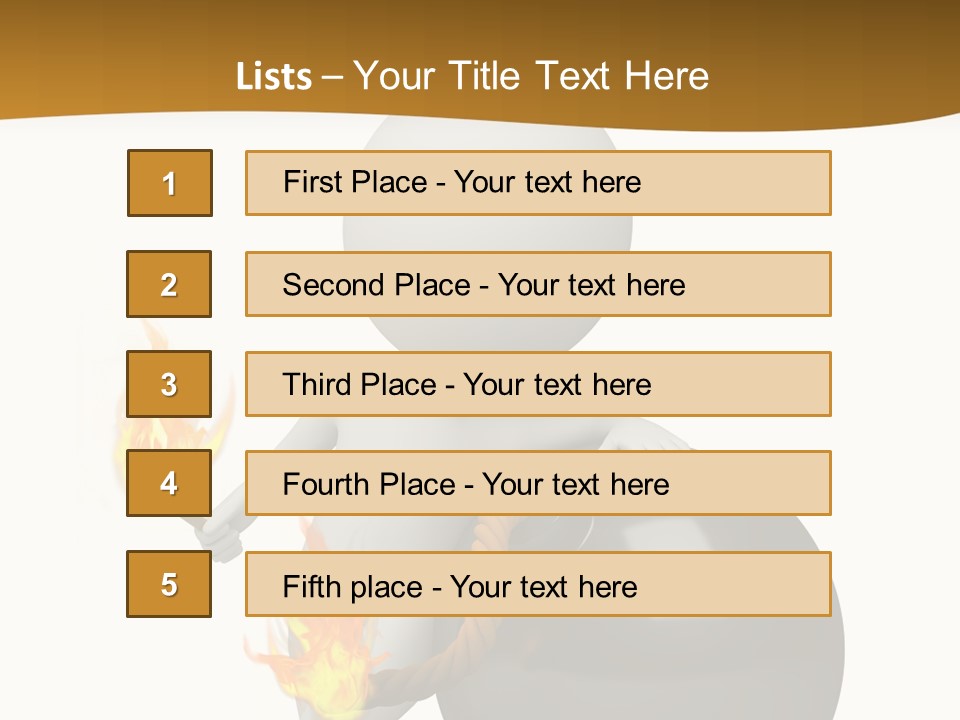 A Person Sitting On A Ball With A Fire In It PowerPoint Template
