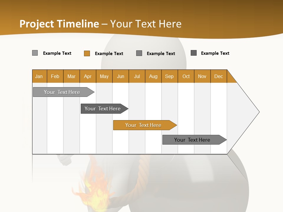 A Person Sitting On A Ball With A Fire In It PowerPoint Template