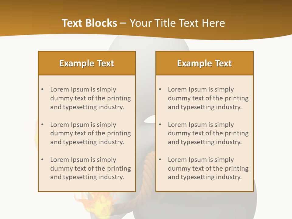 A Person Sitting On A Ball With A Fire In It PowerPoint Template