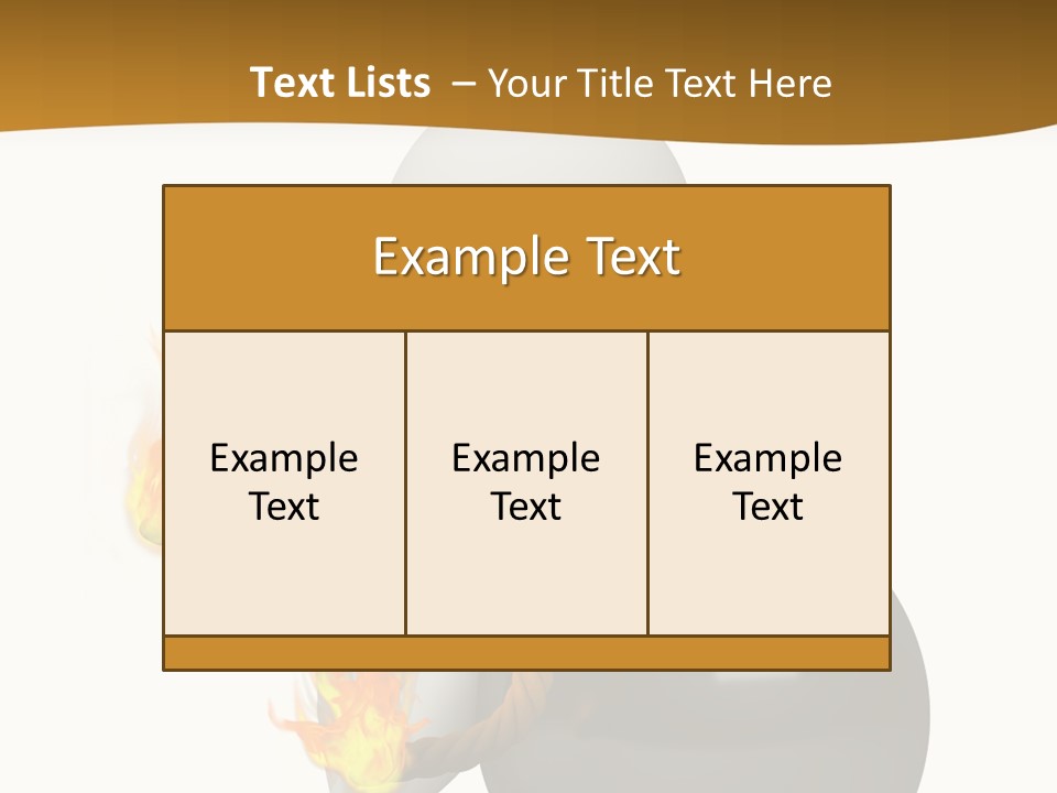A Person Sitting On A Ball With A Fire In It PowerPoint Template