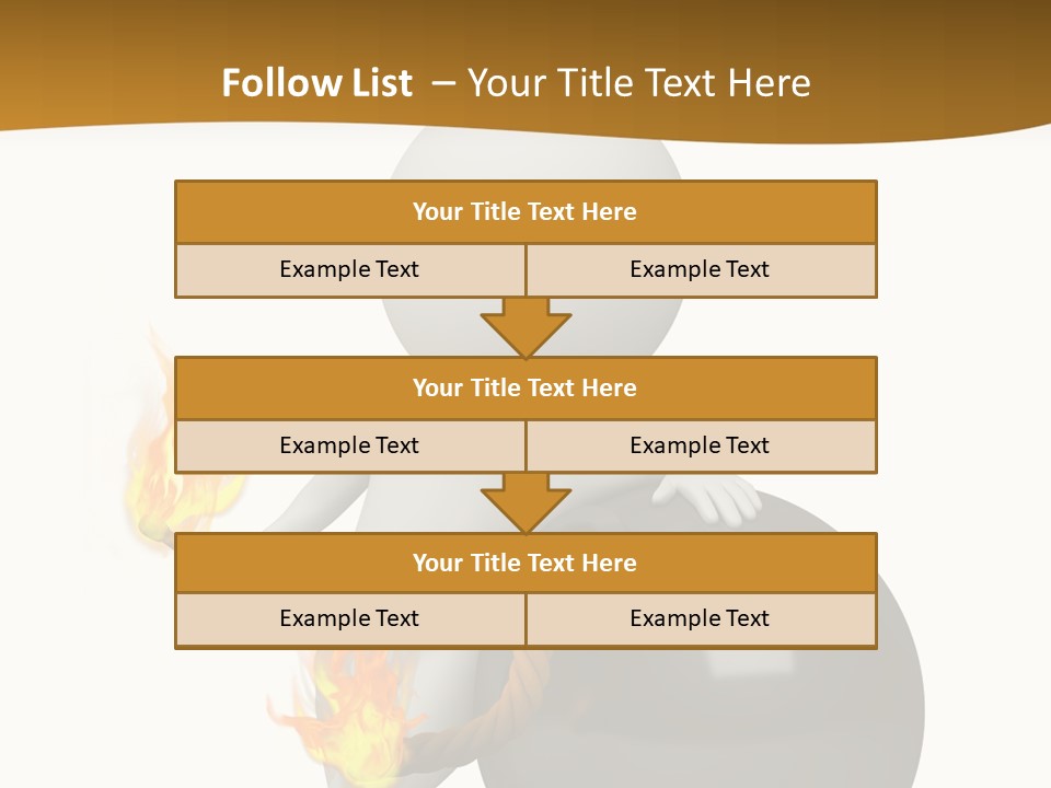 A Person Sitting On A Ball With A Fire In It PowerPoint Template