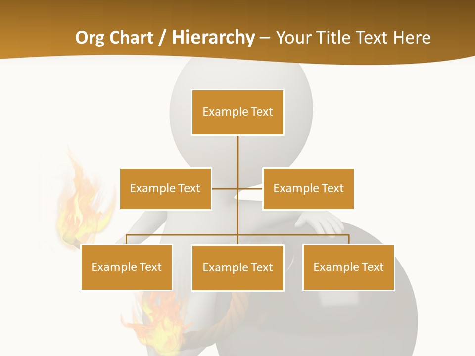 A Person Sitting On A Ball With A Fire In It PowerPoint Template