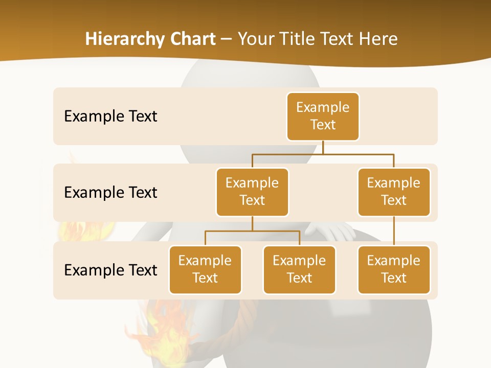 A Person Sitting On A Ball With A Fire In It PowerPoint Template
