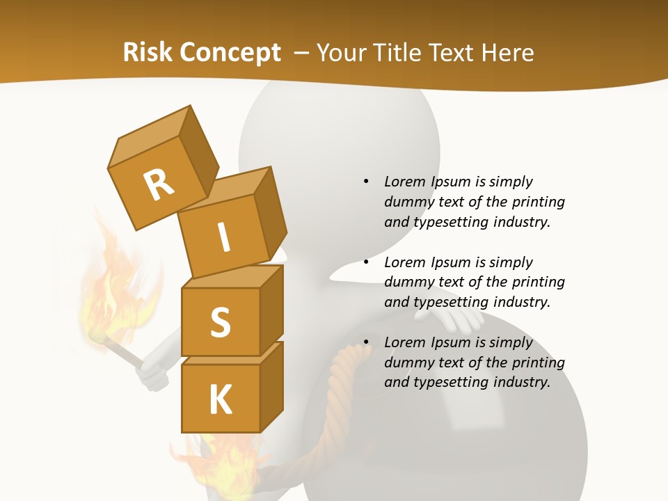 A Person Sitting On A Ball With A Fire In It PowerPoint Template