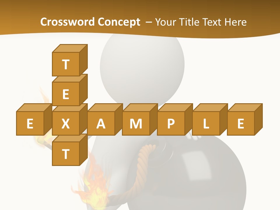 A Person Sitting On A Ball With A Fire In It PowerPoint Template