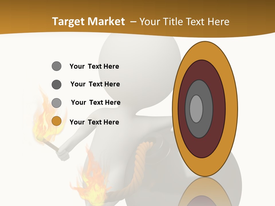 A Person Sitting On A Ball With A Fire In It PowerPoint Template