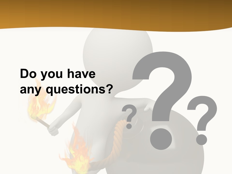 A Person Sitting On A Ball With A Fire In It PowerPoint Template