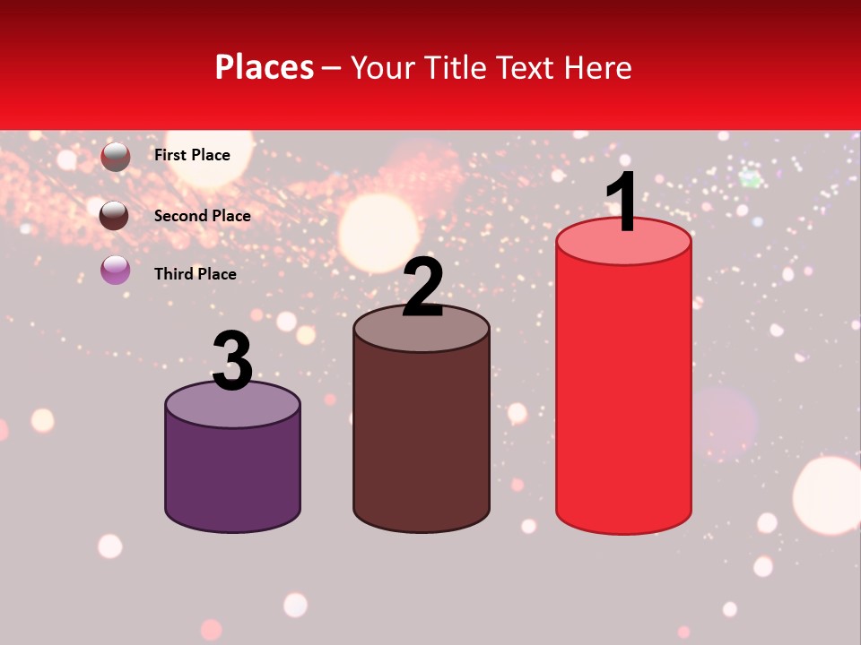 A Blurry Image Of Lights On A Dark Background PowerPoint Template