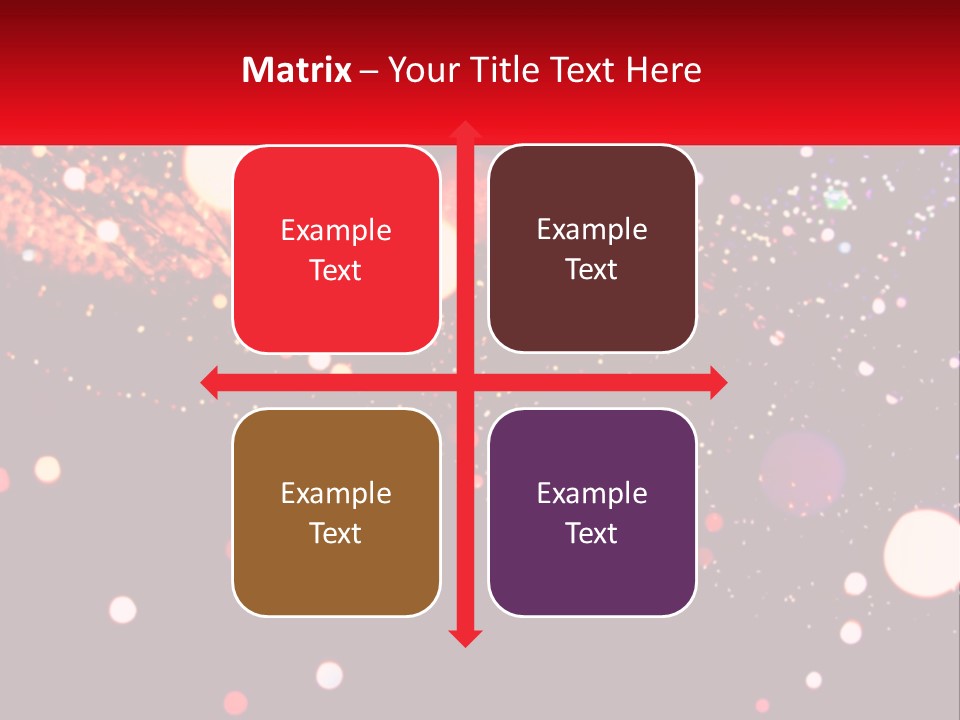 A Blurry Image Of Lights On A Dark Background PowerPoint Template