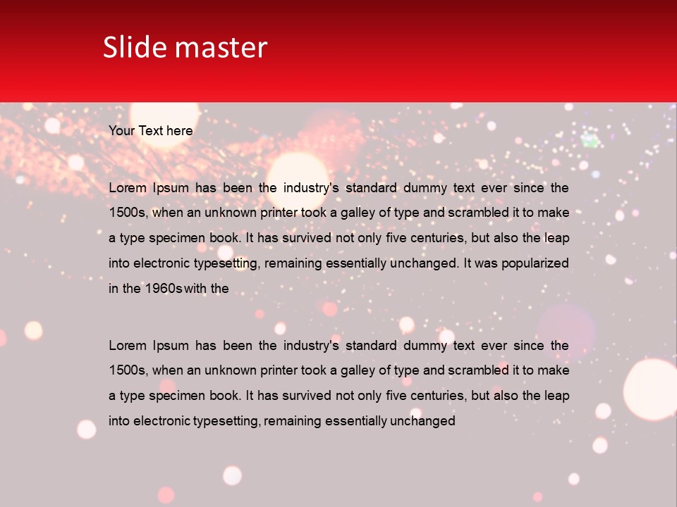 A Blurry Image Of Lights On A Dark Background PowerPoint Template