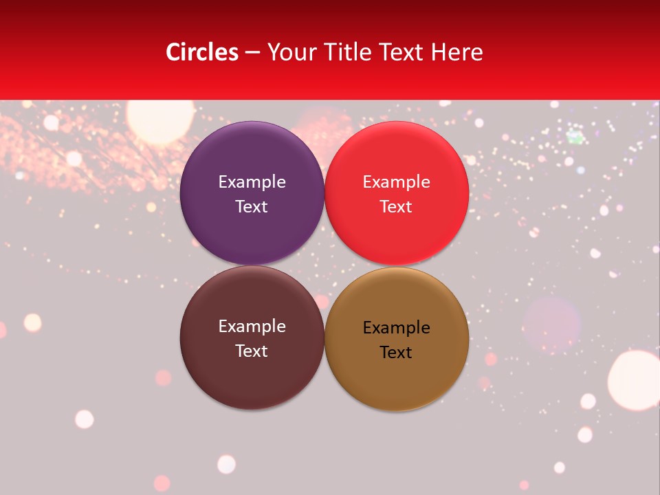A Blurry Image Of Lights On A Dark Background PowerPoint Template