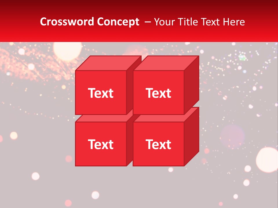 A Blurry Image Of Lights On A Dark Background PowerPoint Template