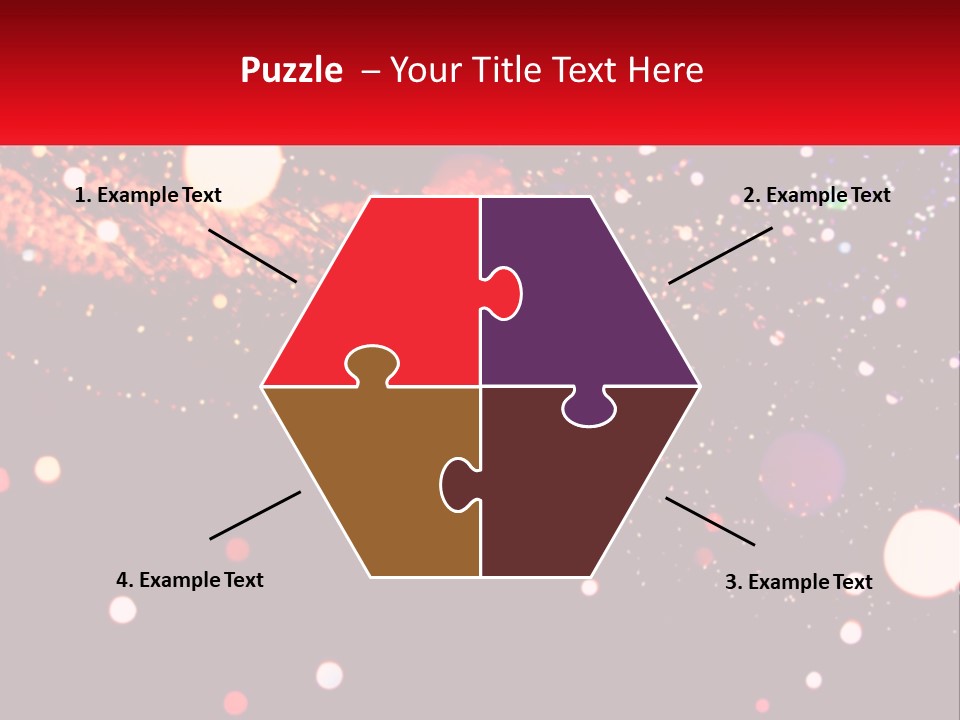 A Blurry Image Of Lights On A Dark Background PowerPoint Template