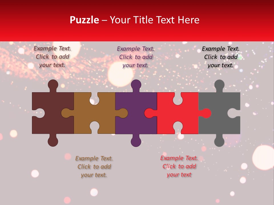 A Blurry Image Of Lights On A Dark Background PowerPoint Template