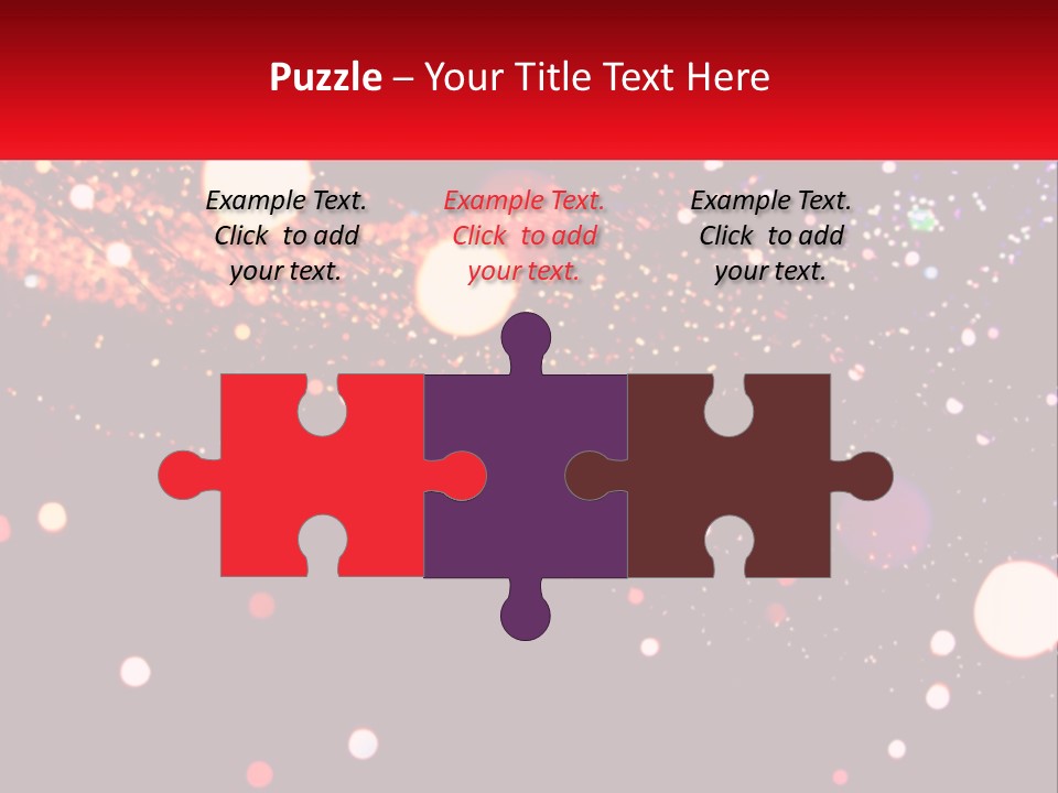 A Blurry Image Of Lights On A Dark Background PowerPoint Template