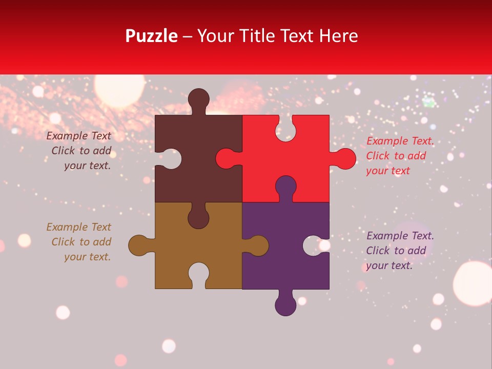 A Blurry Image Of Lights On A Dark Background PowerPoint Template