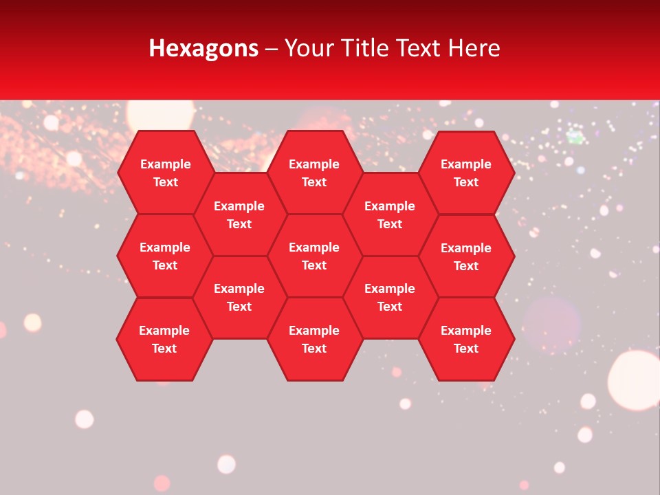 A Blurry Image Of Lights On A Dark Background PowerPoint Template
