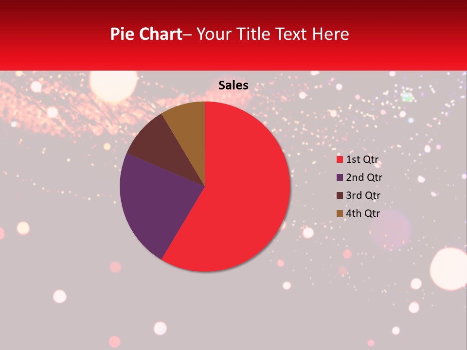 A Blurry Image Of Lights On A Dark Background PowerPoint Template