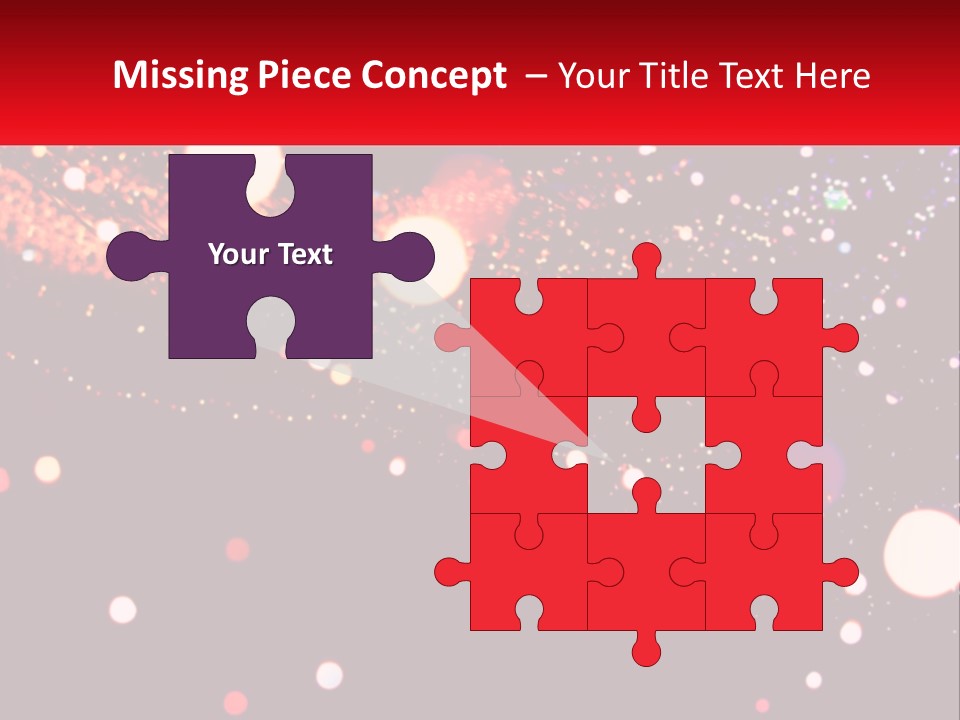 A Blurry Image Of Lights On A Dark Background PowerPoint Template