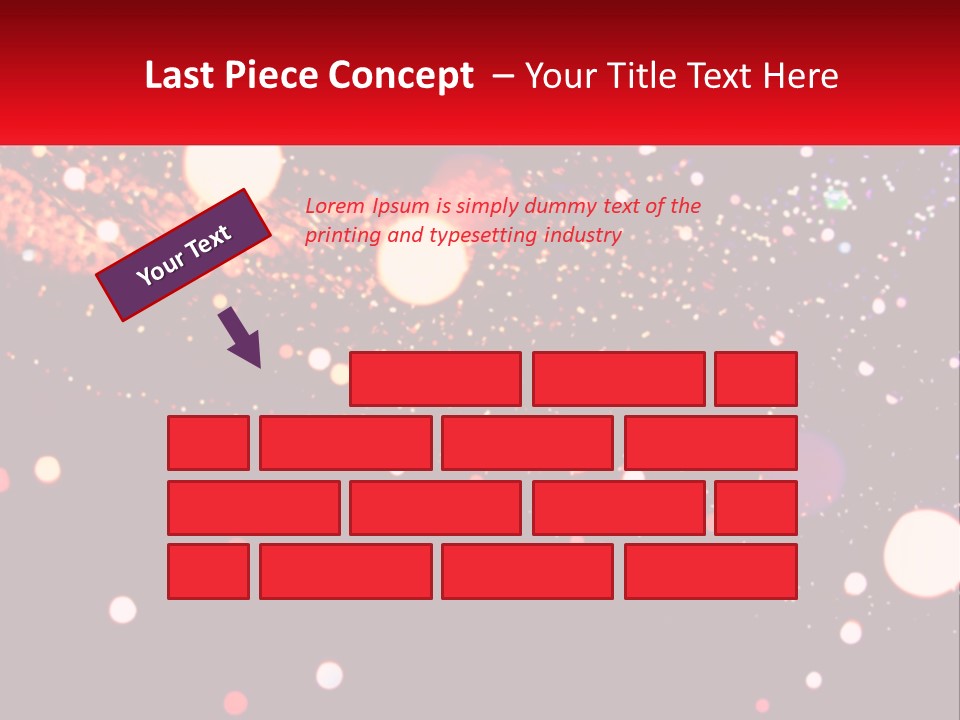 A Blurry Image Of Lights On A Dark Background PowerPoint Template