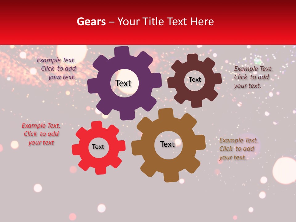 A Blurry Image Of Lights On A Dark Background PowerPoint Template