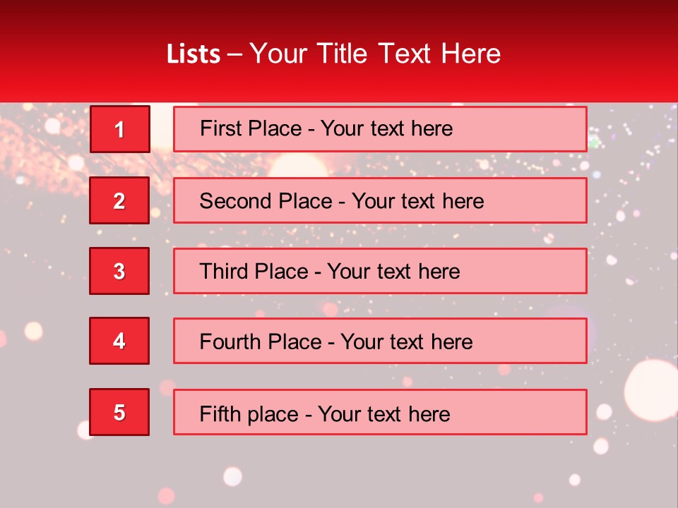 A Blurry Image Of Lights On A Dark Background PowerPoint Template