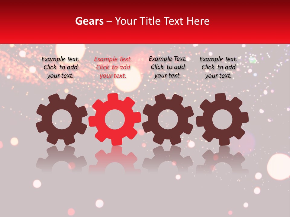 A Blurry Image Of Lights On A Dark Background PowerPoint Template