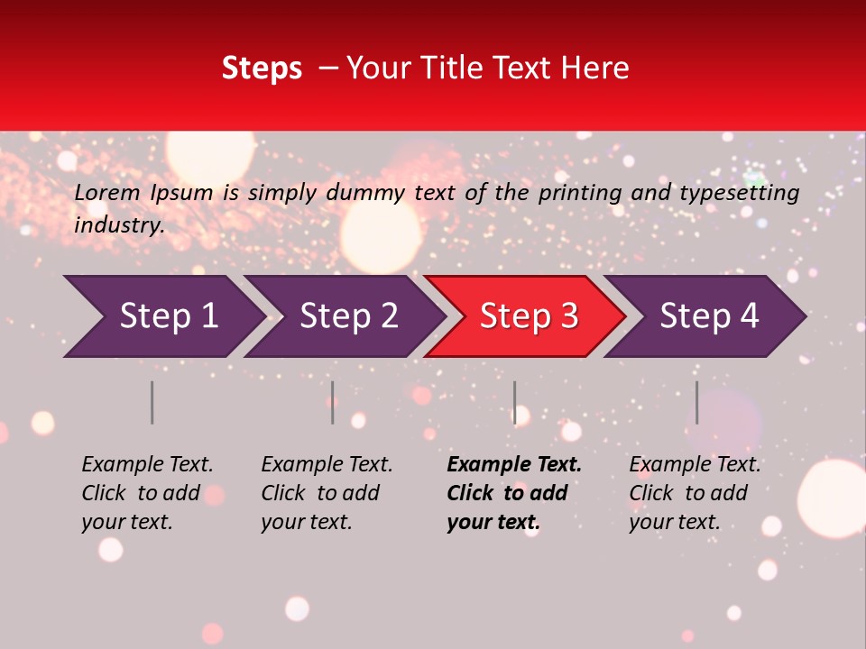 A Blurry Image Of Lights On A Dark Background PowerPoint Template