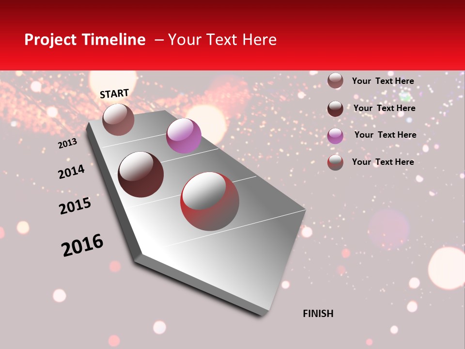 A Blurry Image Of Lights On A Dark Background PowerPoint Template