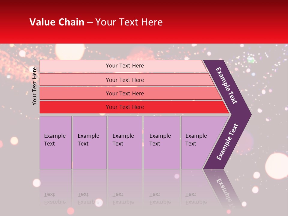 A Blurry Image Of Lights On A Dark Background PowerPoint Template