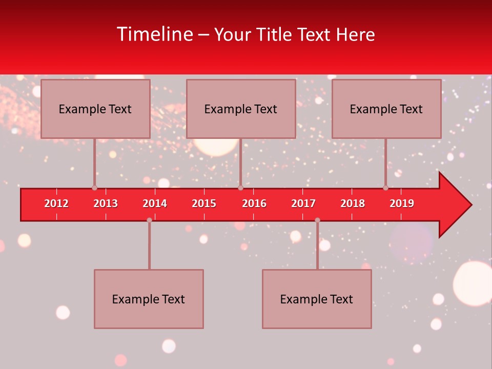 A Blurry Image Of Lights On A Dark Background PowerPoint Template