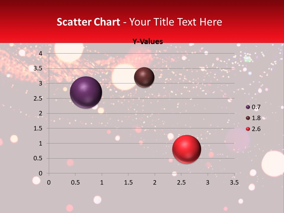 A Blurry Image Of Lights On A Dark Background PowerPoint Template