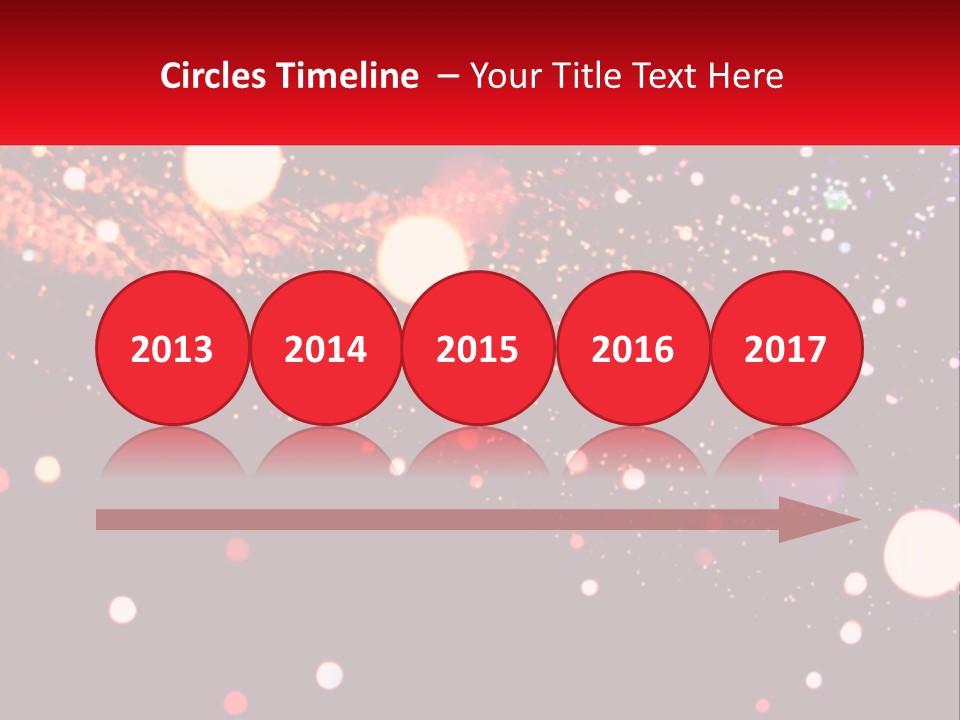 A Blurry Image Of Lights On A Dark Background PowerPoint Template