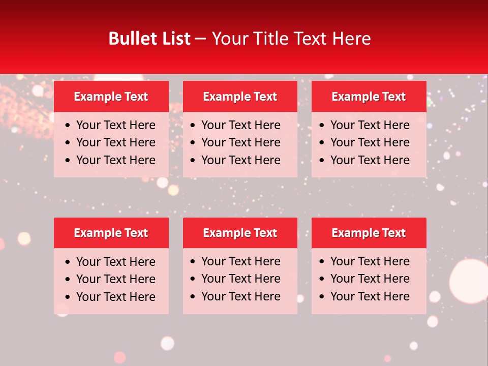 A Blurry Image Of Lights On A Dark Background PowerPoint Template