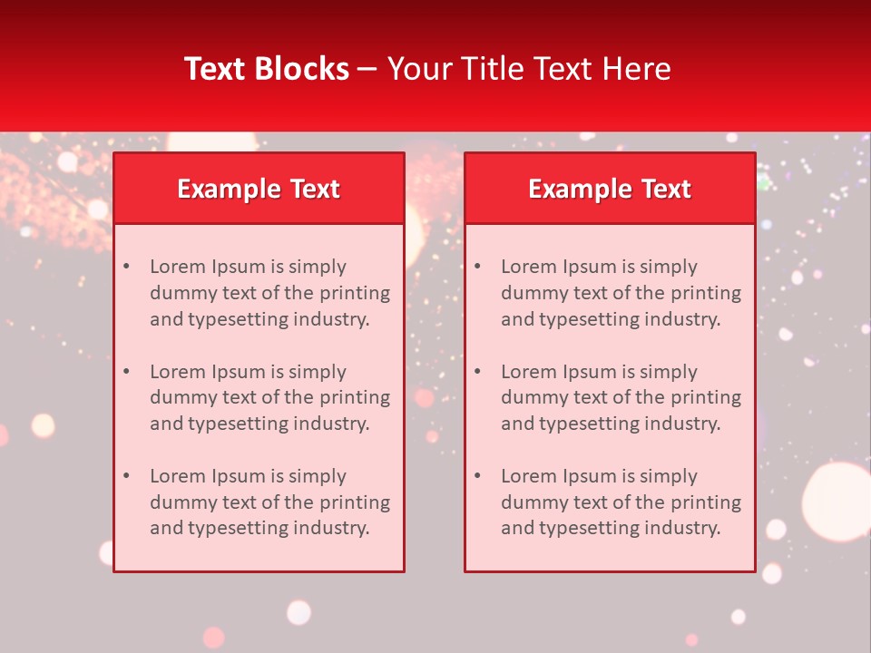 A Blurry Image Of Lights On A Dark Background PowerPoint Template