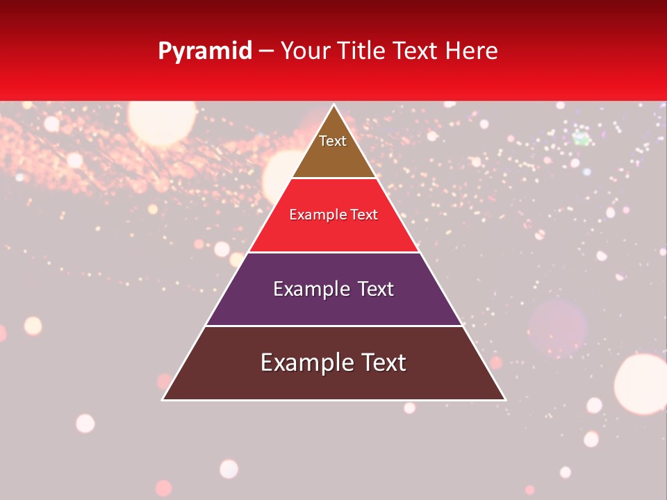 A Blurry Image Of Lights On A Dark Background PowerPoint Template