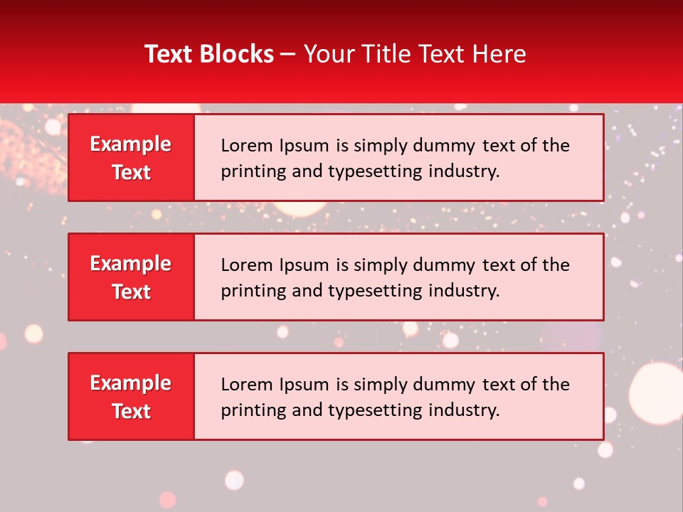 A Blurry Image Of Lights On A Dark Background PowerPoint Template
