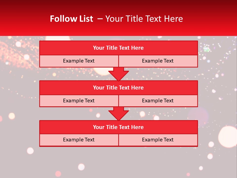 A Blurry Image Of Lights On A Dark Background PowerPoint Template