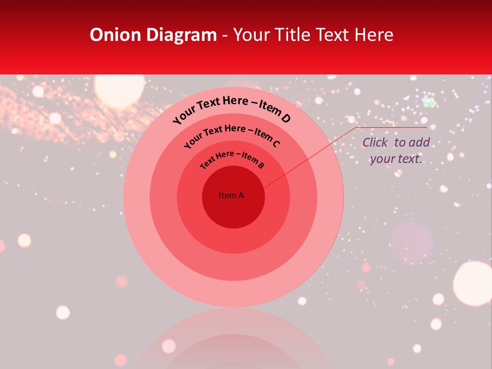 A Blurry Image Of Lights On A Dark Background PowerPoint Template