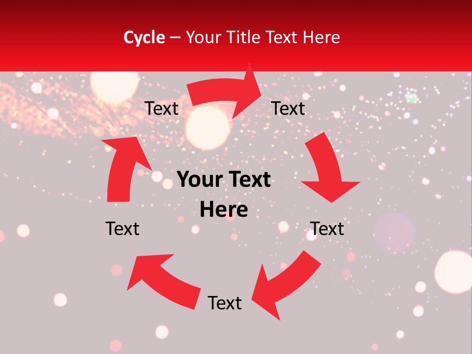 A Blurry Image Of Lights On A Dark Background PowerPoint Template