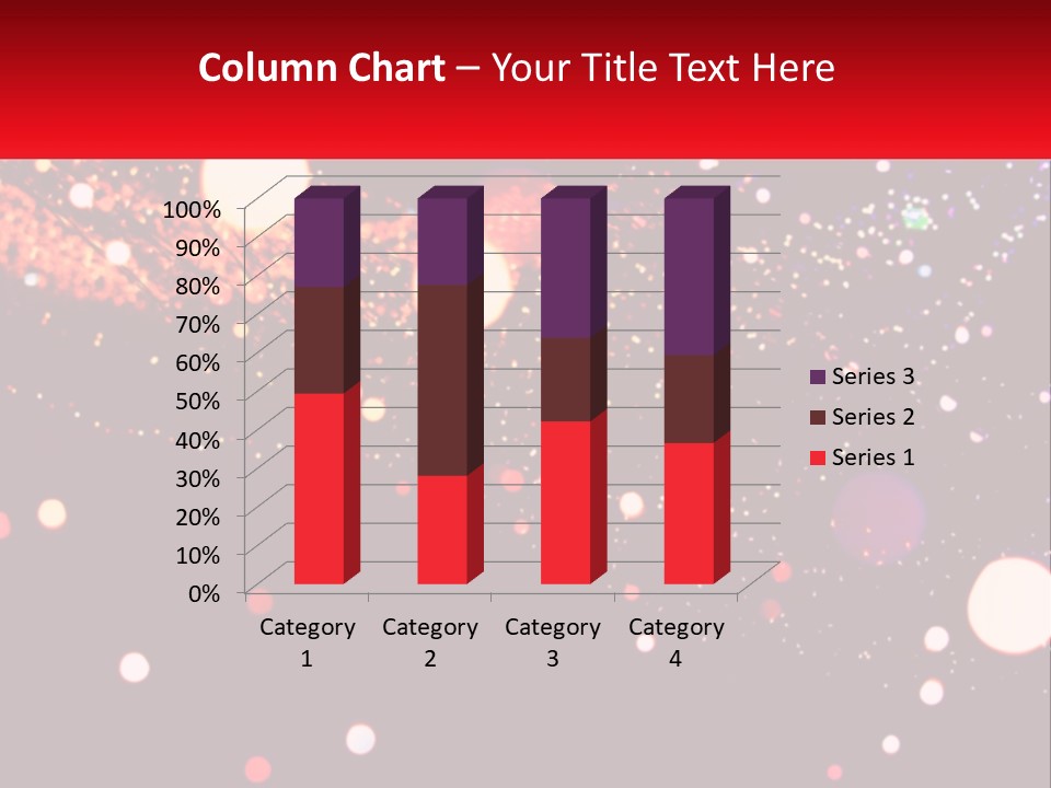 A Blurry Image Of Lights On A Dark Background PowerPoint Template