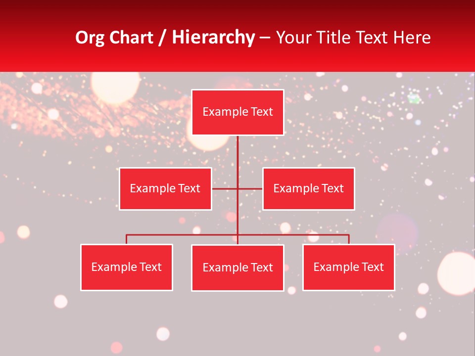 A Blurry Image Of Lights On A Dark Background PowerPoint Template