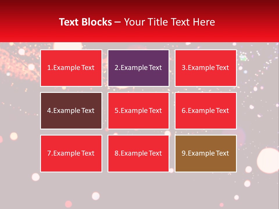 A Blurry Image Of Lights On A Dark Background PowerPoint Template