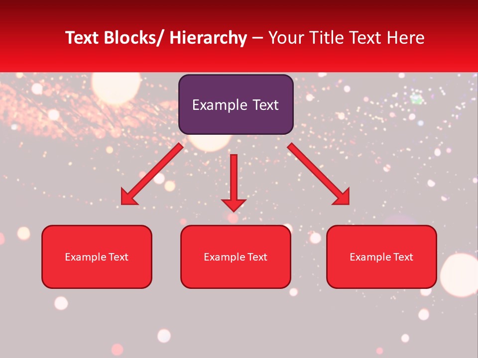 A Blurry Image Of Lights On A Dark Background PowerPoint Template