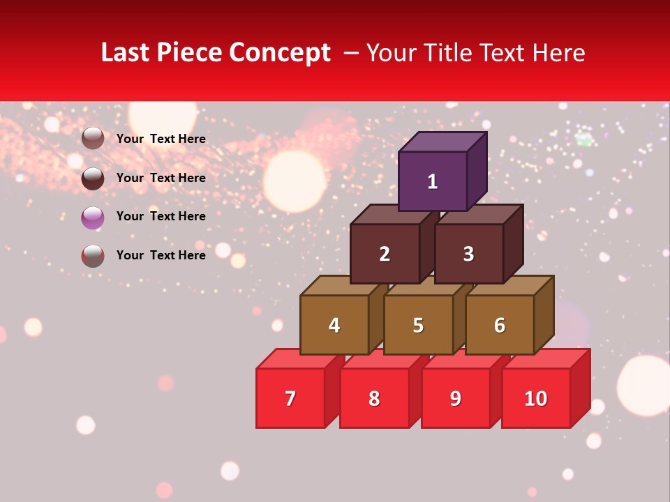 A Blurry Image Of Lights On A Dark Background PowerPoint Template