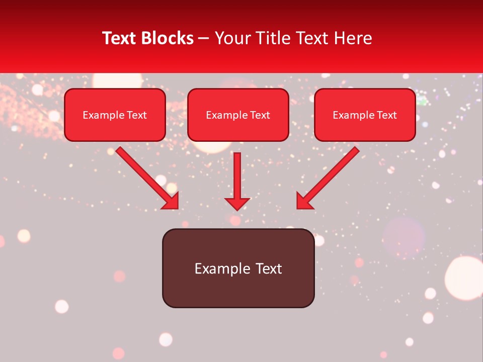 A Blurry Image Of Lights On A Dark Background PowerPoint Template